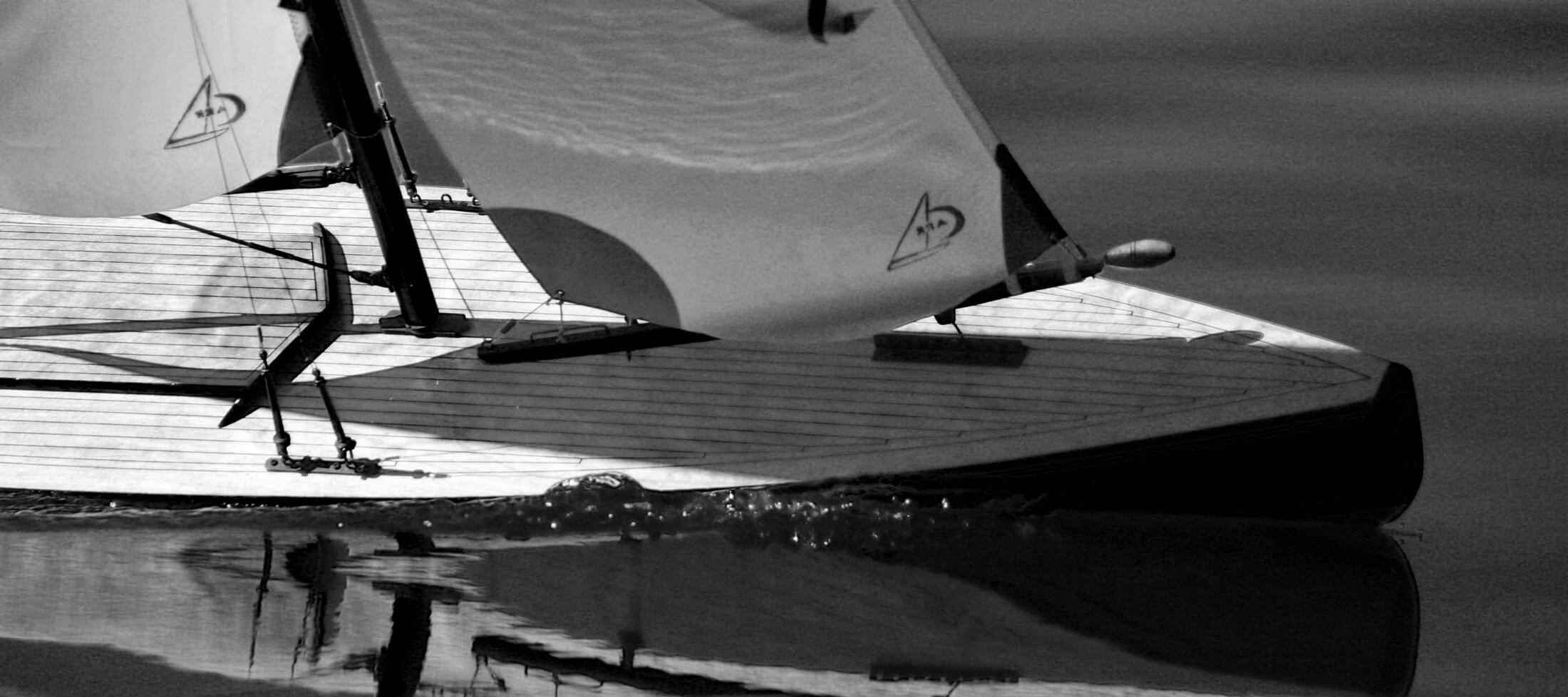 model yacht close up