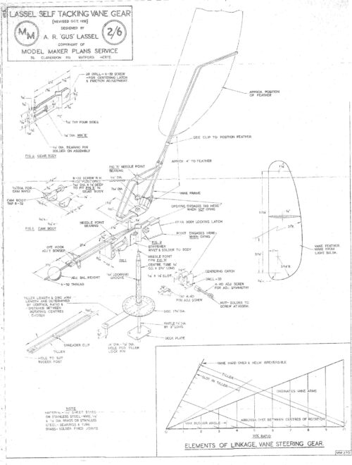 Lassel Self-tacking Vane Gear