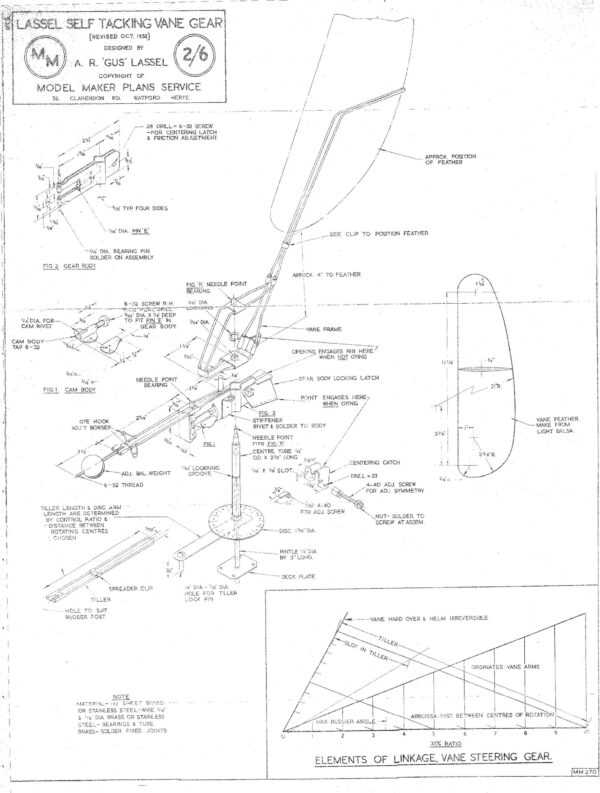 Lassel Self-tacking Vane Gear